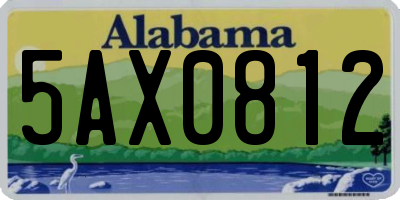 AL license plate 5AX0812