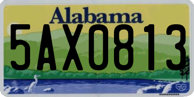 AL license plate 5AX0813