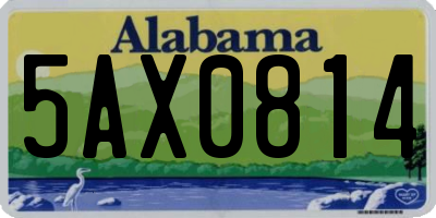 AL license plate 5AX0814
