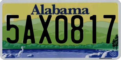 AL license plate 5AX0817