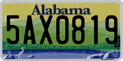 AL license plate 5AX0819