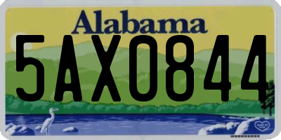 AL license plate 5AX0844