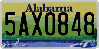 AL license plate 5AX0848