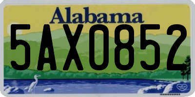 AL license plate 5AX0852