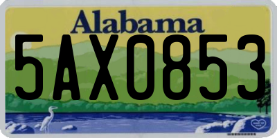 AL license plate 5AX0853