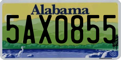 AL license plate 5AX0855