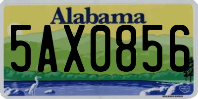 AL license plate 5AX0856