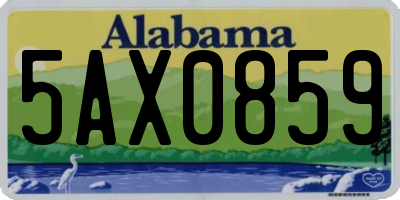 AL license plate 5AX0859