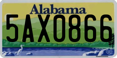 AL license plate 5AX0866
