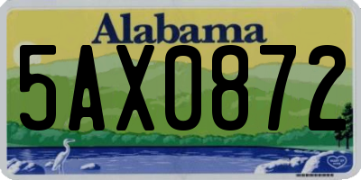 AL license plate 5AX0872