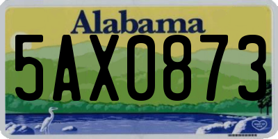 AL license plate 5AX0873