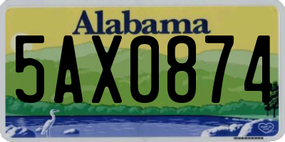 AL license plate 5AX0874
