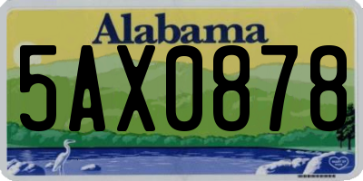 AL license plate 5AX0878