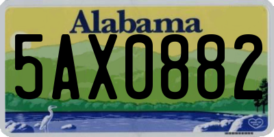 AL license plate 5AX0882