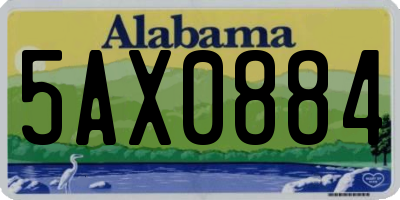 AL license plate 5AX0884