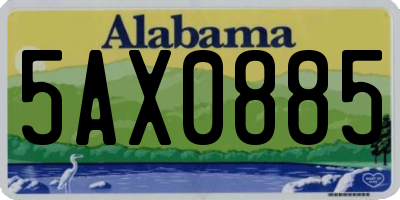 AL license plate 5AX0885