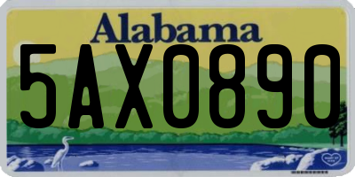 AL license plate 5AX0890