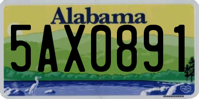 AL license plate 5AX0891