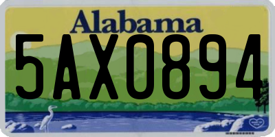 AL license plate 5AX0894