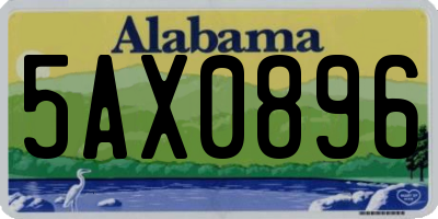 AL license plate 5AX0896