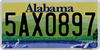 AL license plate 5AX0897