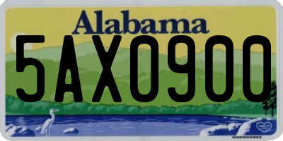 AL license plate 5AX0900