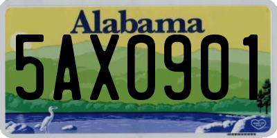 AL license plate 5AX0901