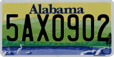 AL license plate 5AX0902