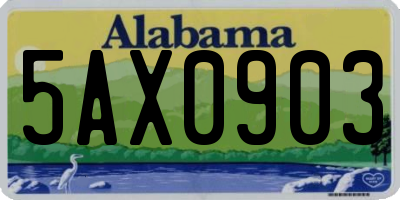 AL license plate 5AX0903