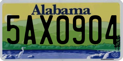 AL license plate 5AX0904
