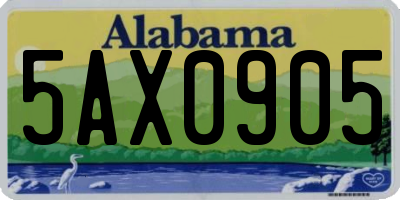 AL license plate 5AX0905