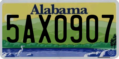 AL license plate 5AX0907