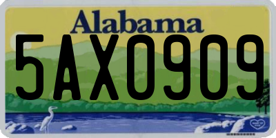 AL license plate 5AX0909
