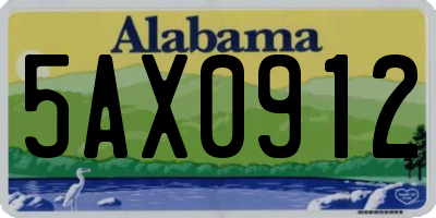 AL license plate 5AX0912