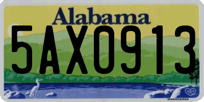 AL license plate 5AX0913