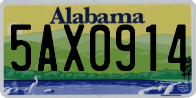 AL license plate 5AX0914