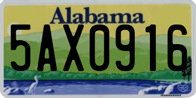 AL license plate 5AX0916