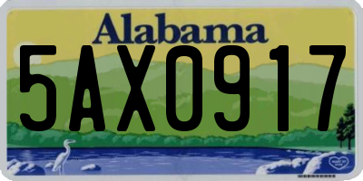 AL license plate 5AX0917