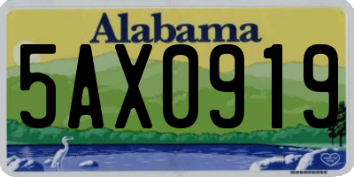 AL license plate 5AX0919