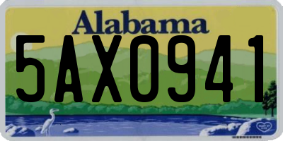 AL license plate 5AX0941