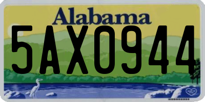 AL license plate 5AX0944