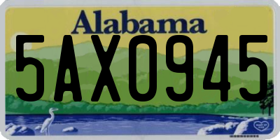 AL license plate 5AX0945
