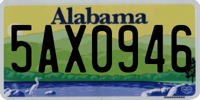 AL license plate 5AX0946