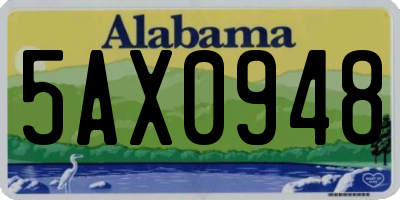 AL license plate 5AX0948