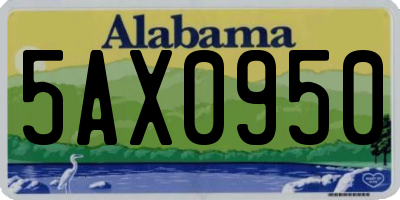 AL license plate 5AX0950