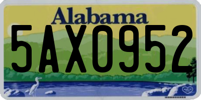 AL license plate 5AX0952