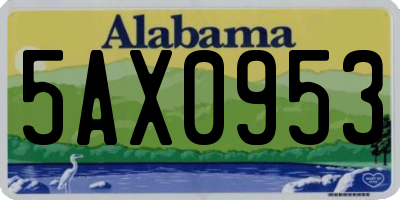 AL license plate 5AX0953