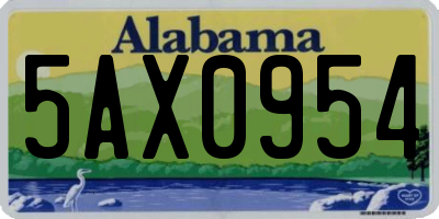 AL license plate 5AX0954