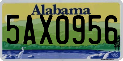 AL license plate 5AX0956