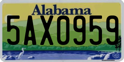 AL license plate 5AX0959
